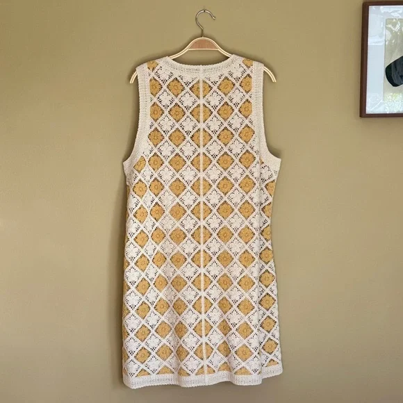 Sezane Marie Cotton Crochet Shift Dress - Picture 3 of 6